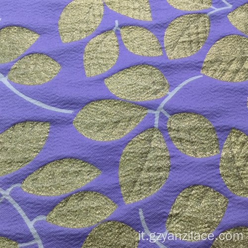 Broccato jacquard viola scuro per abito